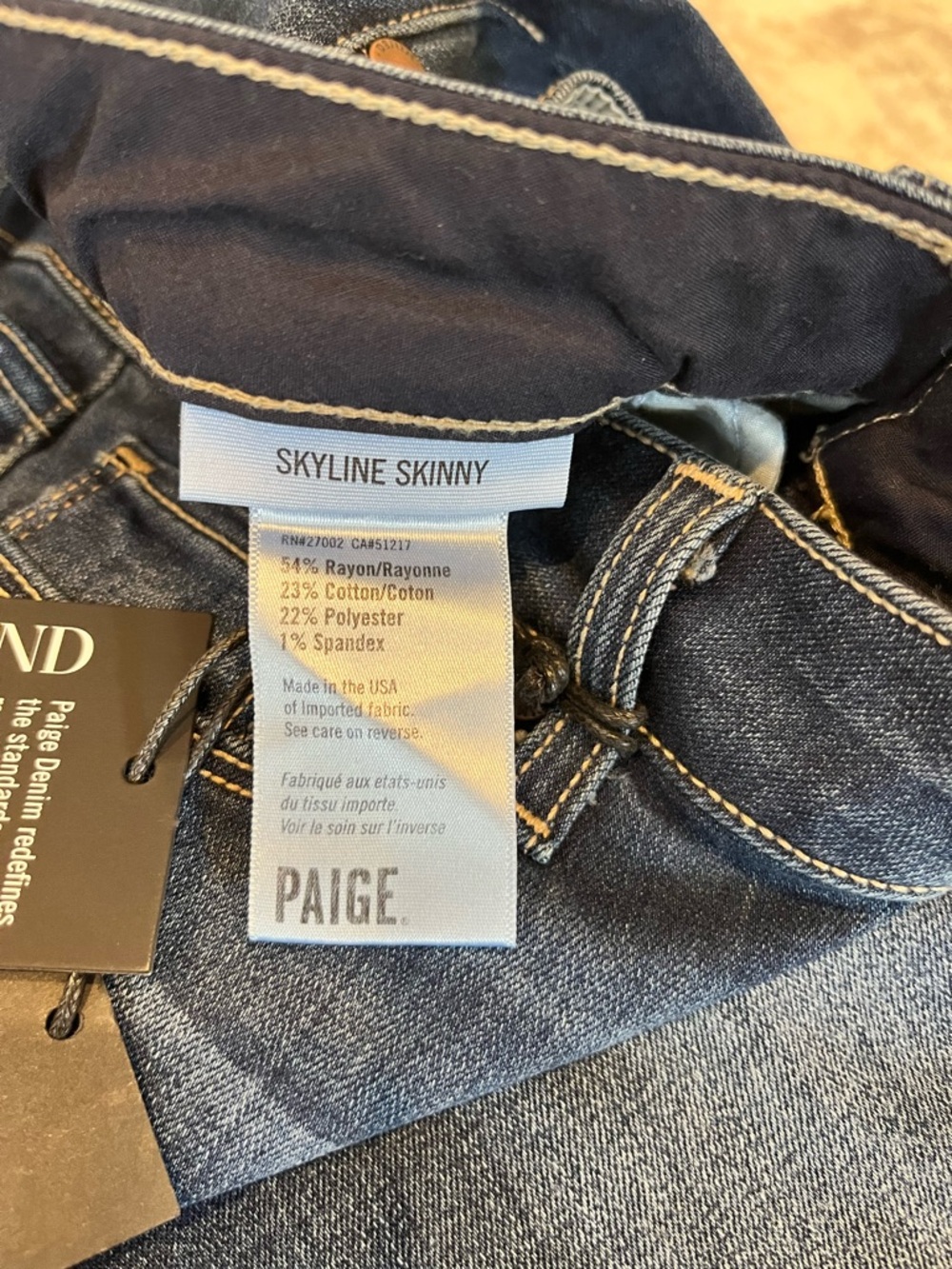 PAIGE Skyline Skinny Jeans Size 30 NWT Mid-Rise Stretch Denim - Picture 5 of 10